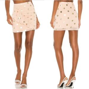 Camilla Coelho Kaylee Mini Skirt in Blush Gold size Medium
